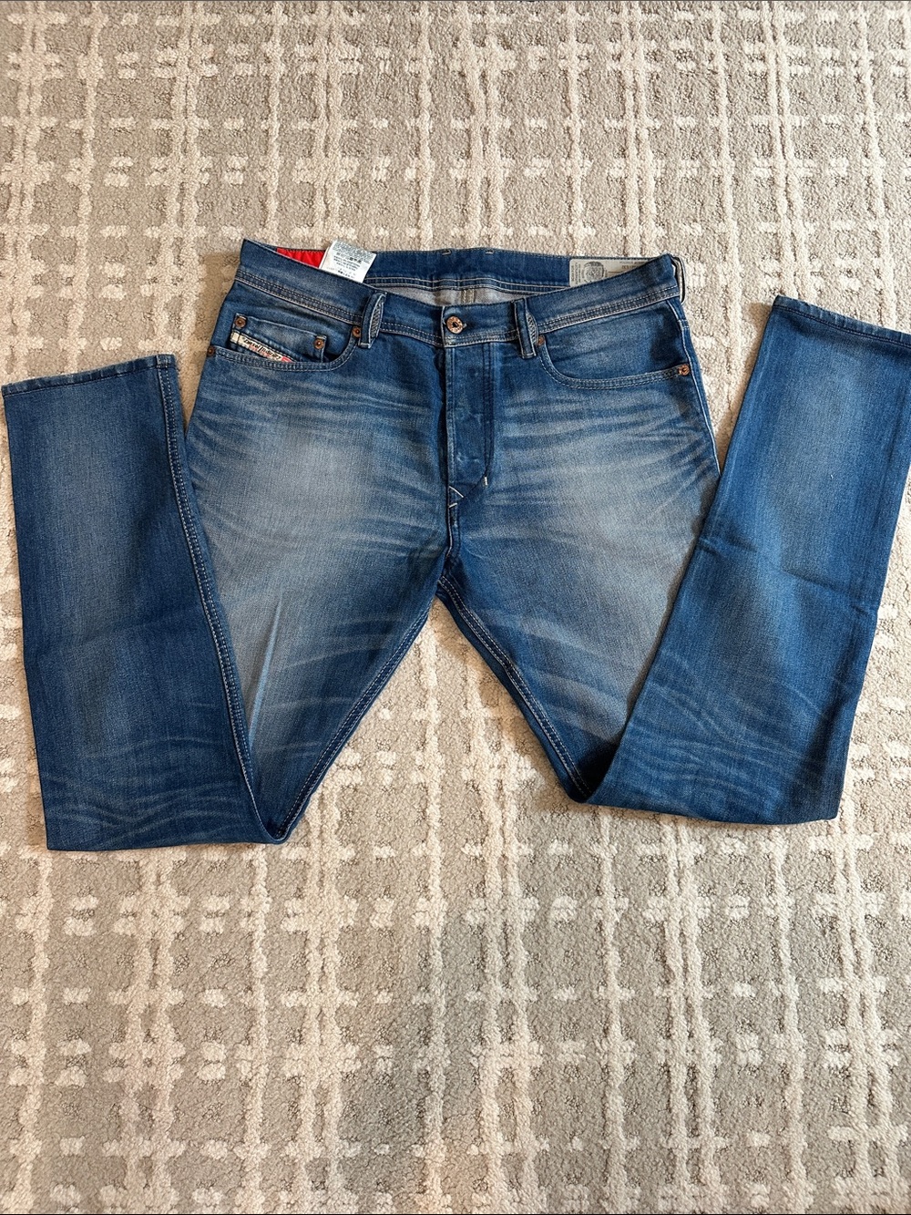 Men's Slim Denim Jeans in Blue Wash